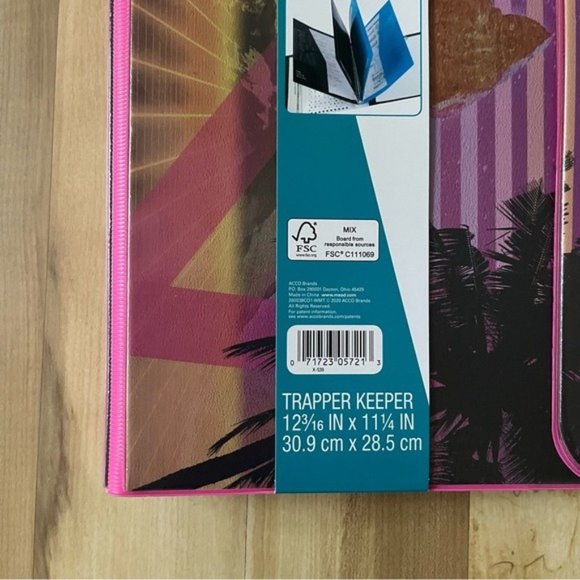 Trapper Keeper Binder Sunset New Mead The Oringal Trapper Keeper Pink Purple NWT - Picture 12 of 12